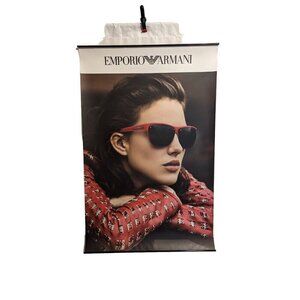 Y2K Emporio Armani Optical Store Front HUGE 31x48" Vinyl Advertisement Poster EX